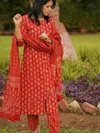 Maroon Colour Rayon Printed Kurti With Pant Dupatta Aaradhna 2066